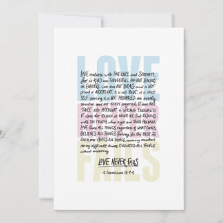 Convite O amor nunca falha