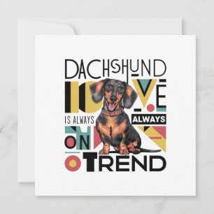Convite O Amor por Dachshund Está Sempre na Moda