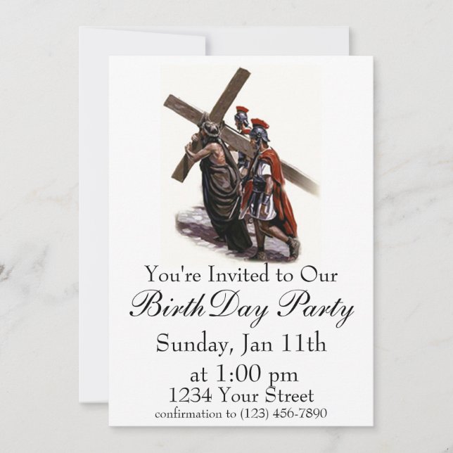 Convite O aniversário convida (Frente)