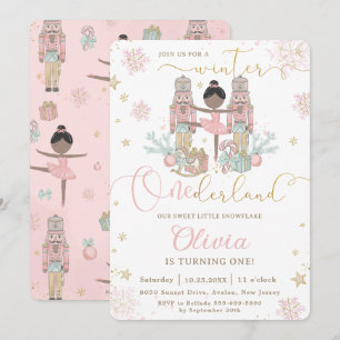 Convite O Aniversário de 1 ano do Inverno Onederland do Qu