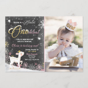 Convite O aniversário de Onederland do inverno convida