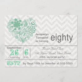 Convite O aniversário de prata do 80 da listra de Chevron