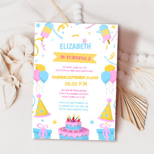 Convite o aniversário de uma criança muito bonita e única