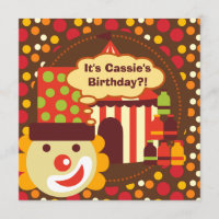 O aniversário do circo do palhaço e das bolinhas