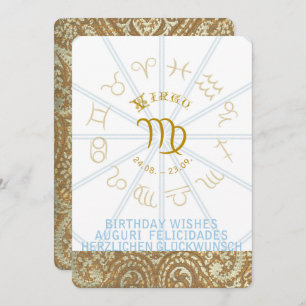 Convite O aniversário do ~ do HORÓSCOPO convida - o Virgo
