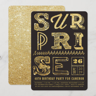 Convite O aniversário do partido de surpresa do art deco
