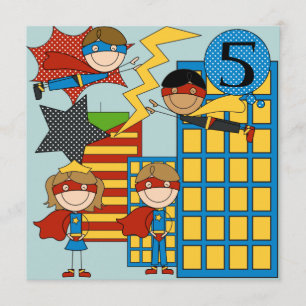 Convite O aniversário feito sob encomenda do super-herói