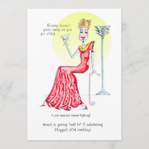 Convite O aniversário fêmea fabuloso convida!