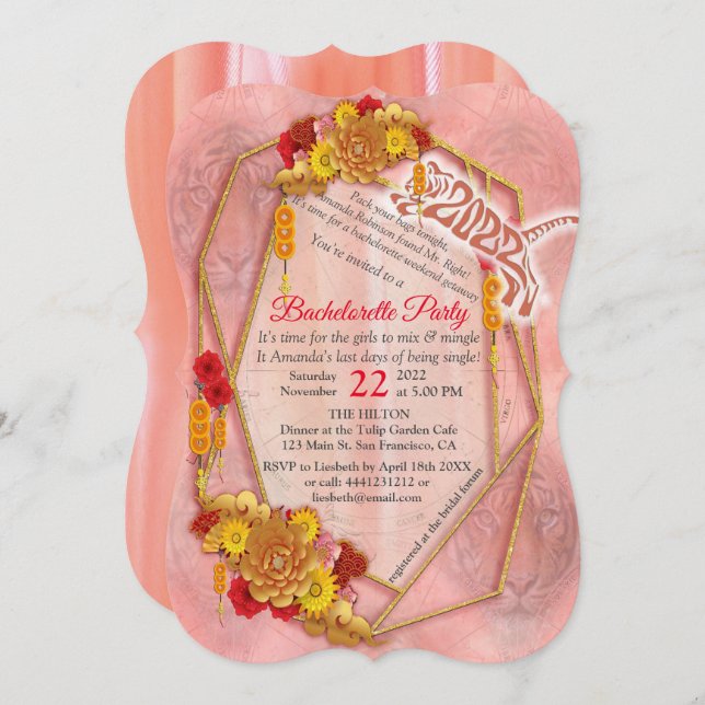 Convite O Ano do Tigre (Frente/Verso)