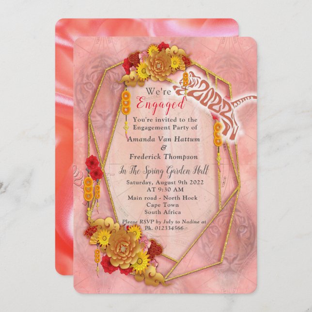 Convite O Ano do Tigre (Frente/Verso)