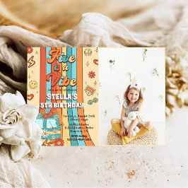 Convite O Arco-Íris 5 é um Aniversário do 5 Vibe Groovy