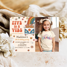 Convite O Arco-Íris 5 é um Aniversário do 5 Vibe Groovy