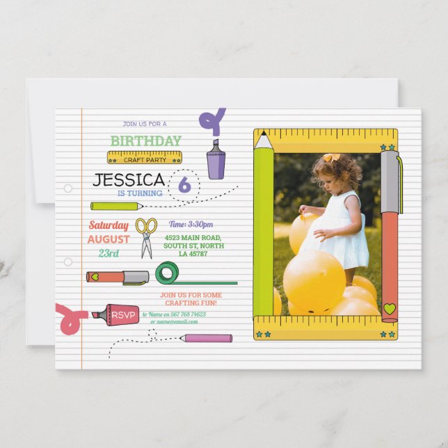 Convite O artesanato estacionário do partido encerra o (Frente)