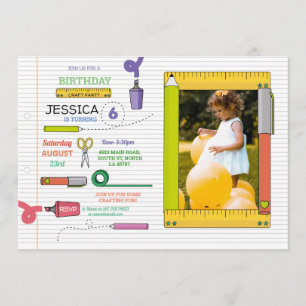 Convite O artesanato estacionário do partido encerra o