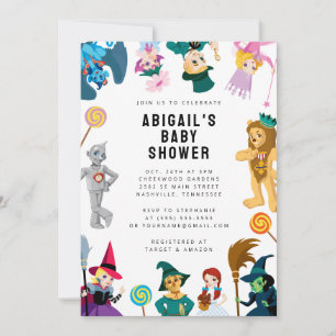 Convite O Assistente do Chá de fraldas de Caracteres Oz