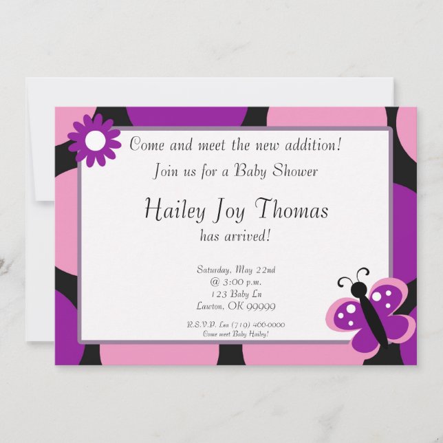 Convite o babysh, vem encontrar a adição nova! , Junte-se… (Frente)