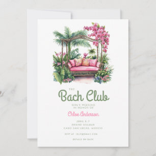 Convite O Bach Club   Fim de Semana de Bachelorette Tropic