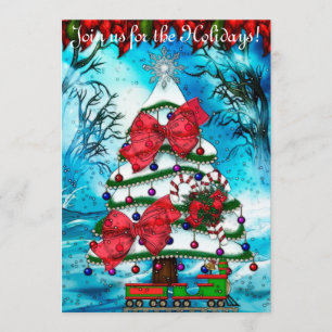 Convite O Banquete PERSONALIZADO da Árvore Christmas Folk