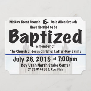 Convite O baptismo convida