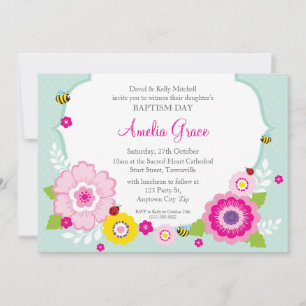 Convite O BAPTISMO CONVIDA: tema do jardim 2