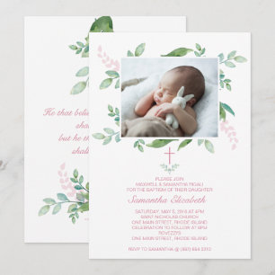 Convite O baptismo das hortaliças convida a foto da menin