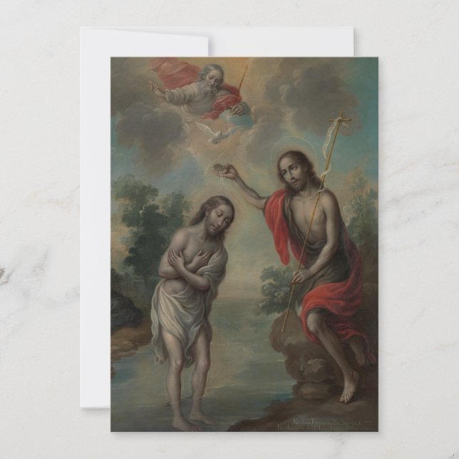 Convite O Batismo de Cristo por Nicolás Enríquez (Frente)