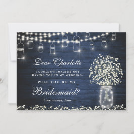 Convite O bebê Breath Mason Jar será minha madrinha