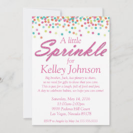 Convite O bebê cor-de-rosa polvilha o chá convida