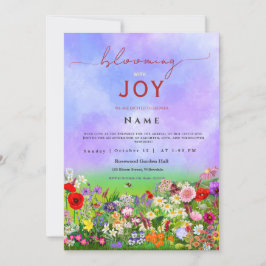 Convite O bebê de flor selvagem no sangue é neutro