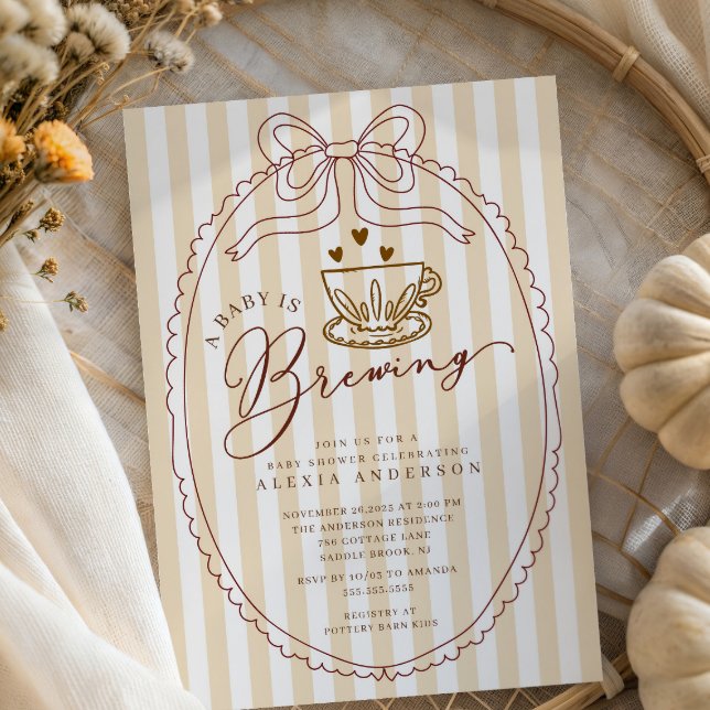 Convite O Bebê Desenhado À Mão Está A Criar Chá de fraldas (Criador carregado)