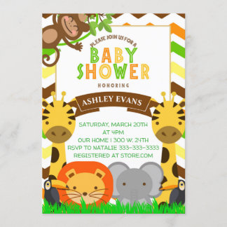 CONVITE O BEBÊ DOS ANIMAIS DO JARDIM ZOOLÓGICO DO CHÁ DE