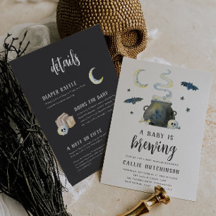 Convite O Bebê Está Cozinhando Chá de Bebê de Halloween Du