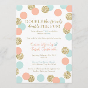 Convite O bebê feito sob encomenda polvilha