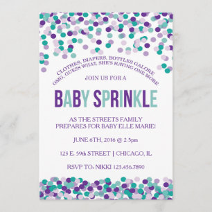 Convite O bebê polvilha convida