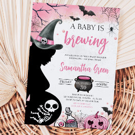 Convite O Bebê Rosa Está Cozinhando Chás de Bebê de Hallow