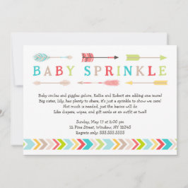 Convite O bebê tribal polvilha o chá neutro do género