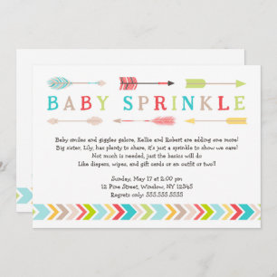 Convite O bebê tribal polvilha o chá neutro do género