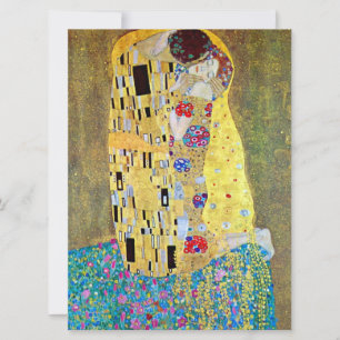 Convite O Beijo de Gustav Klimt, Casamento de Art Nouveau