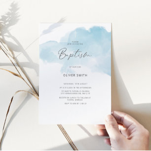 Convite O Blue Boy Baptism Convida. Primeira Comunhão Sag