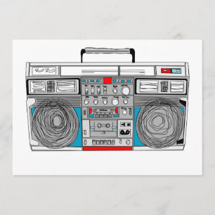 Convite o boombox 80s convida