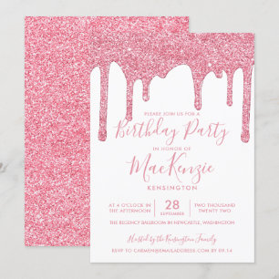 Convite O Brilhante Rosa Brilhante Dica A Qualquer Ano Ani