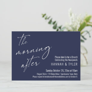 Convite O Brunch do Dia Seguinte ao Casamento Azul Marinho