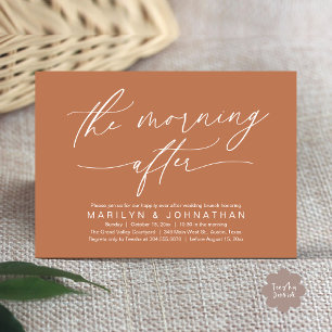 Convite O Brunch do Dia Seguinte ao Casamento Moderno às F