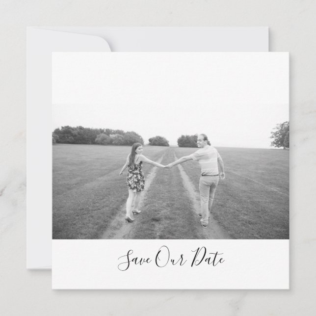 Convite O Buquê Azul Teal Wedding Suite Salvar A Data (Frente)