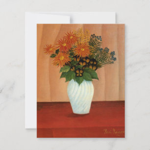 Convite O buquê de Henri Rousseau das flores (cerca de