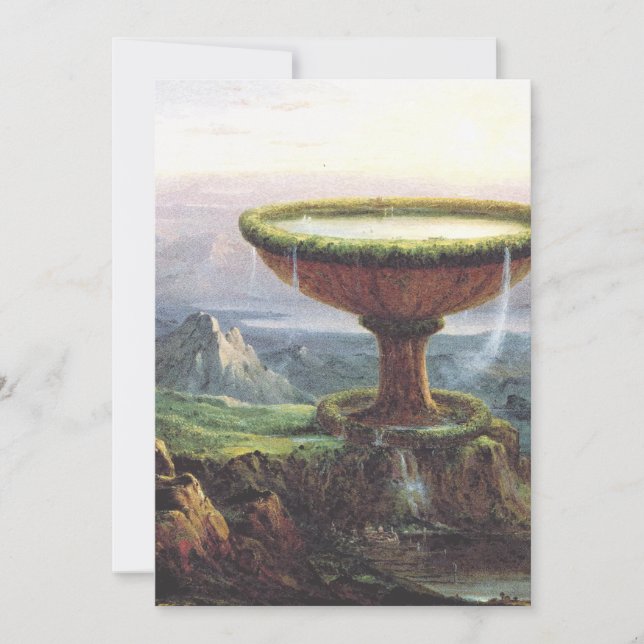 Convite O Cálice do Titã por Thomas Cole (Frente)