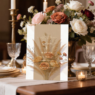 Convite O Calor do Casamento de Outono
