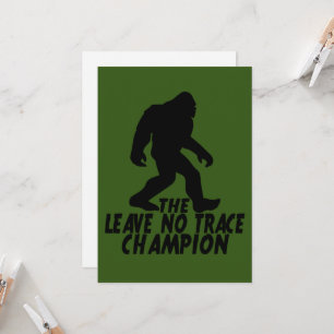 Convite O Campeão do Leave No Trace Bigfoot Engraçado