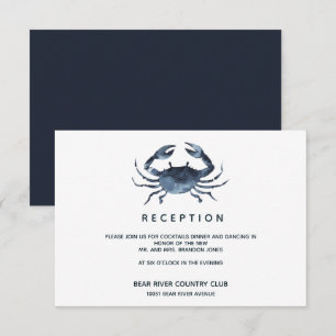 Convite O Caranguejo Azul  Recepção de casamento