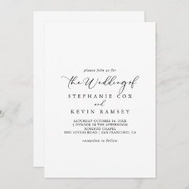 Convite O Casamento Da Caligrafia Da Na moda De Idílio De 